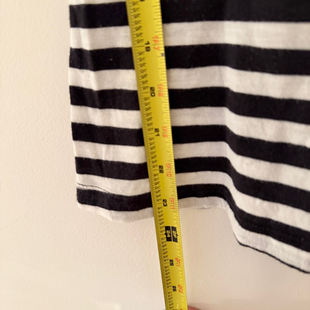 Y2K Old Navy Bella Swan Henley Striped Black and White Top Size S Indie Preppy‎ - Picture 8 of 9